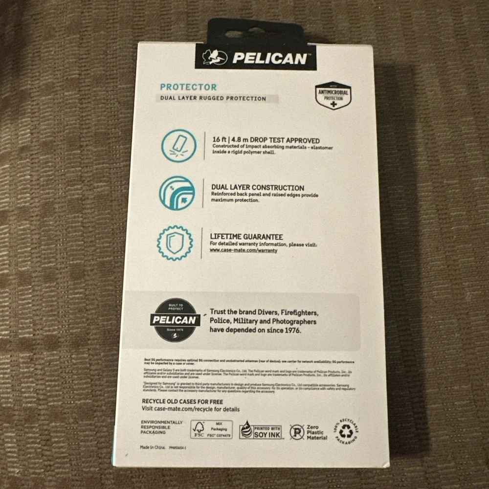 Pelican Protector Carbon Case for Samsung Galaxy S24 Ultra - Black ES1701
